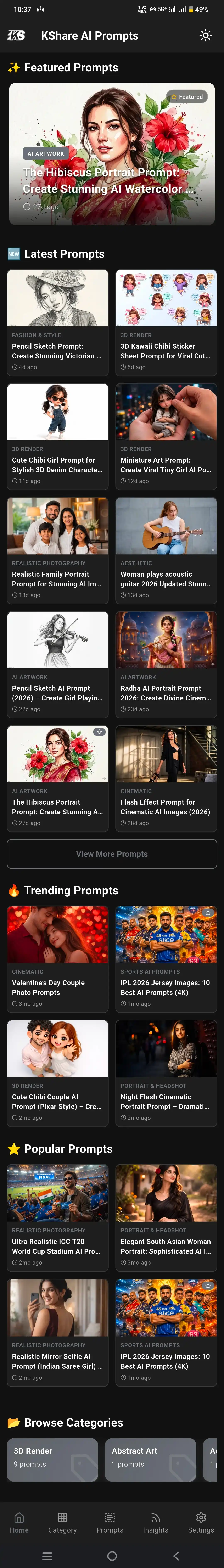 KShare AI Prompts Android App Hero Screenshot