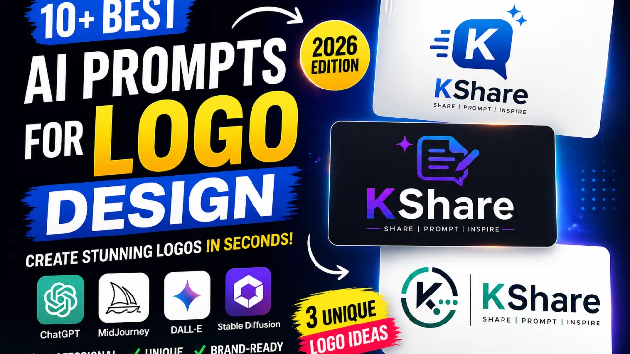 10+ AI Prompts for Logo Design That Create Stunning Brands Instantly (2026 Updated)