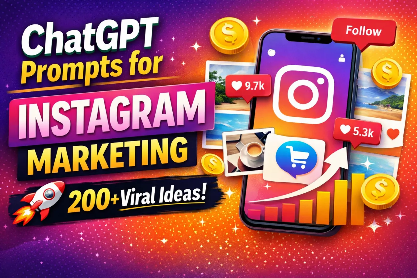 ChatGPT Prompts for Instagram Marketing: 200+ Viral Ideas to Boost Engagement & Sales , chatgpt prompts for instagram marketing, instagram marketing prompts, chatgpt instagram captions, instagram growth prompts, social media marketing prompts, instagram content ideas, viral instagram prompts, ai marketing prompts