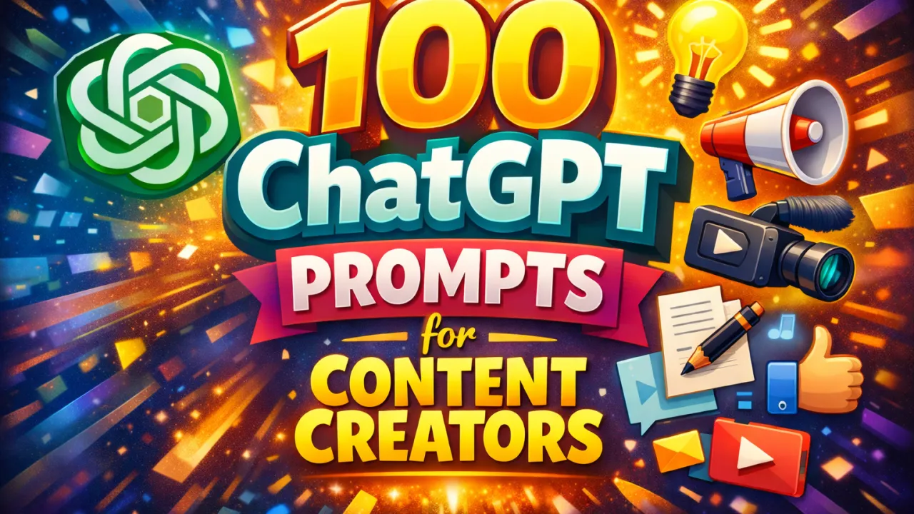 100 ChatGPT Prompts for Content Creators , chatgpt prompts for content creators, ai prompts for bloggers, chatgpt prompts for writers, chatgpt content prompts, ai prompts for social media content, chatgpt prompts for youtube creators, ai content creation prompts, chatgpt prompts list