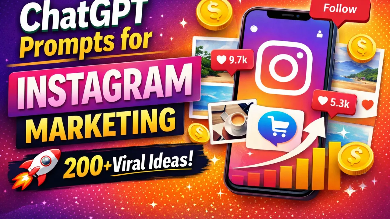 ChatGPT Prompts for Instagram Marketing: 200+ Viral Ideas to Boost Engagement & Sales , chatgpt prompts for instagram marketing, instagram marketing prompts, chatgpt instagram captions, instagram growth prompts, social media marketing prompts, instagram content ideas, viral instagram prompts, ai marketing prompts