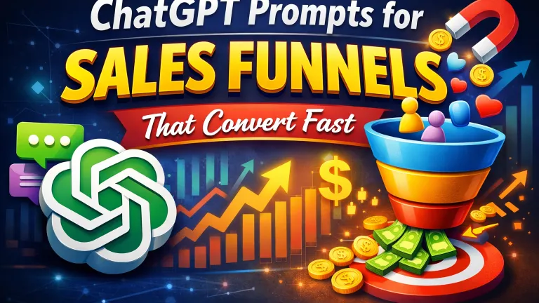 ChatGPT Prompts for Sales Funnels That Convert Fast ChatGPT Prompts for Sales Funnels That Convert Fast