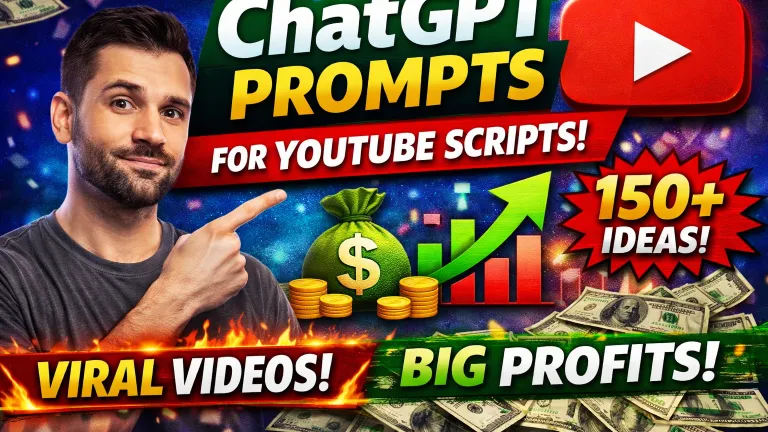ChatGPT Prompts for YouTube Scripts (150+ Viral Ideas to Boost Views & Earnings)