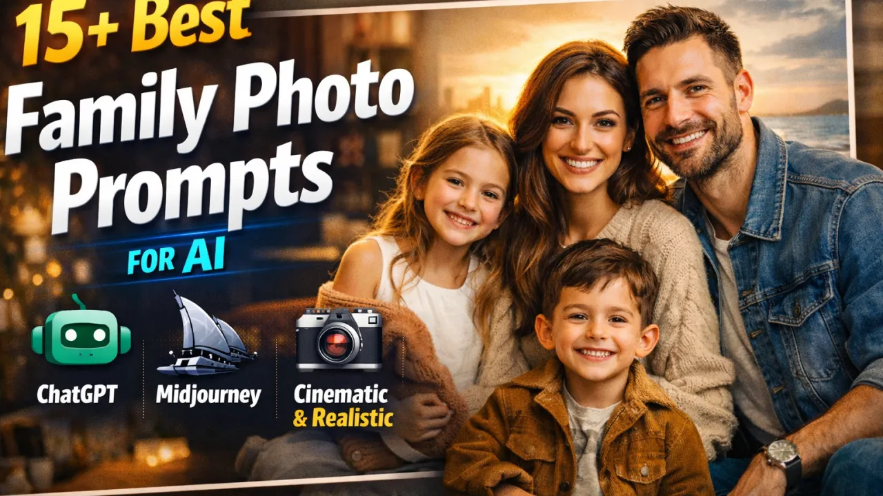 15+ Best Family Photo Prompts for AI (Stunning & Realistic) , family photo prompts, ai photo prompts, midjourney family prompts, realistic family portraits ai, cinematic family photography ai