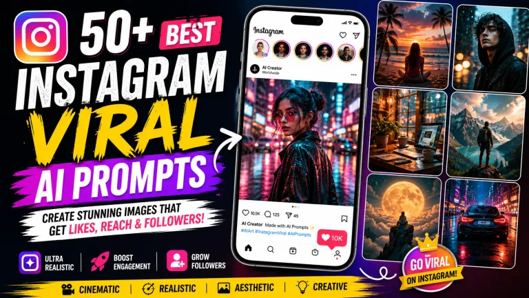 50 Instagram Viral AI Prompts That Instantly Boost Likes, Reach & Followers (202...