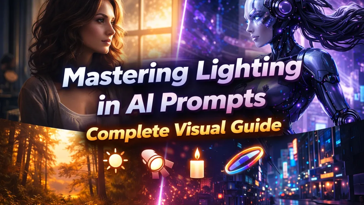 Mastering Lighting in AI Prompts: Complete Visual Guide , AI prompt lighting, mastering lighting in AI prompts, AI image lighting guide, text to image lighting, AI art lighting styles, cinematic lighting AI, photorealistic AI lighting