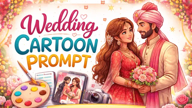Wedding Cartoon Prompt: Create Stunning Cartoon Wedding Art