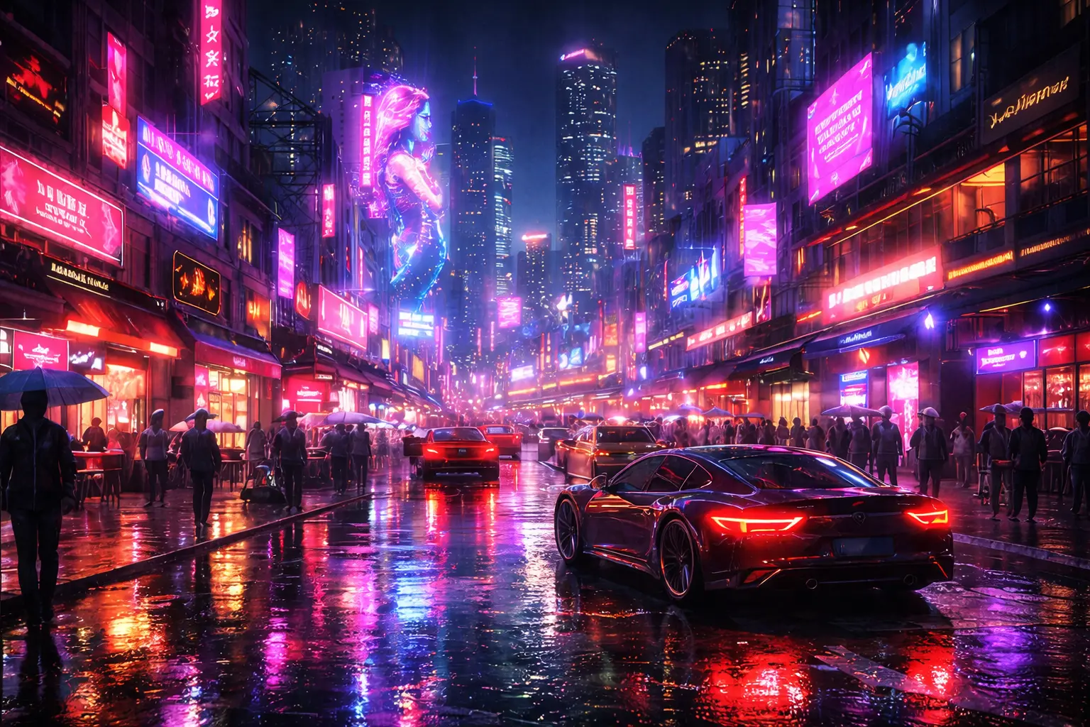 Cyberpunk Neon Cityscape - After