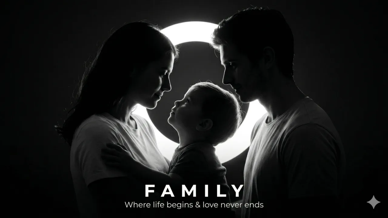 Generate Cinematic Family Silhouette AI Prompt (4:5)