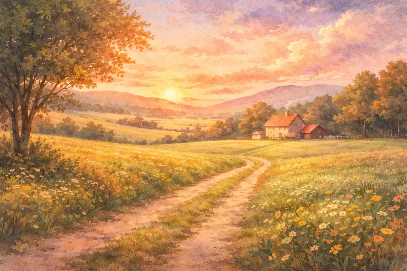 Studio Ghibli Style Landscape , studio, ghibli, style, landscape, ai prompt