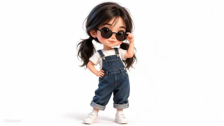 Cute Chibi Girl Prompt for Stylish 3D Denim Characters