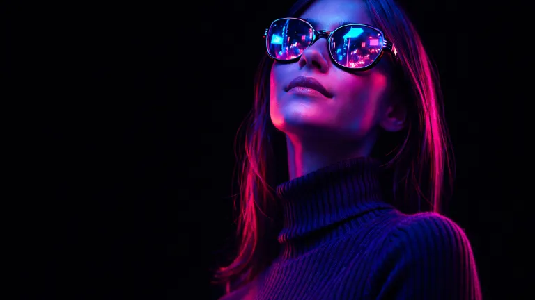 Cyber Noir AI Portrait from Photo | Neon Futuristic Photo Edit , cyber noir ai portrait, ai portrait from photo, neon portrait edit, futuristic photo edit, cyberpunk portrait, ai fashion portrait, cinematic ai headshot, viral photo trend, neon sunglasses portrait, editorial ai photo