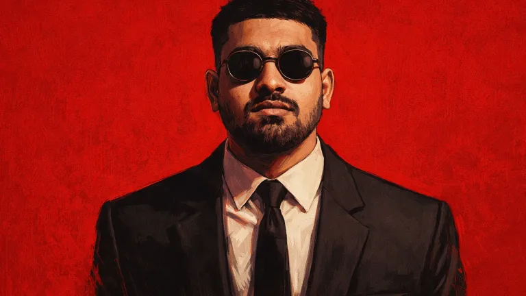 Dramatic Graphic Novel Digital Portrait Red Background Stylized Painting Dramatic Graphic Novel Digital Portrait Red Background Stylized Painting