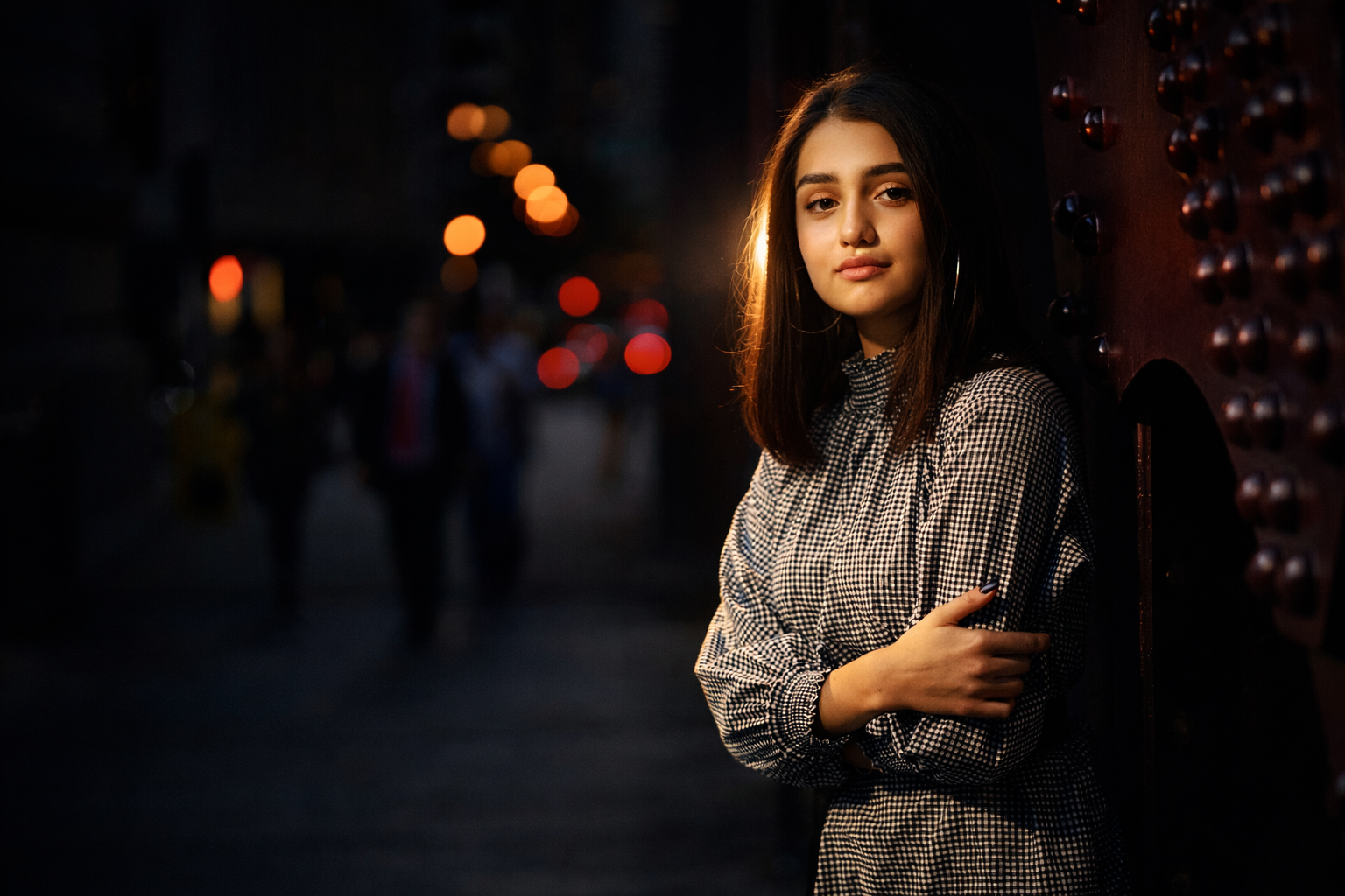 Night Flash Cinematic Portrait Prompt – Dramatic Glow AI Photo Effect - After