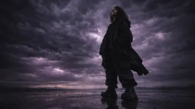 Cinematic Storm Portrait AI Image Prompt Viral Moody 8K Dark Aesthetic Photo