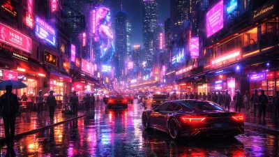 Cyberpunk City Night 8K – Ultra Realistic Neon Street