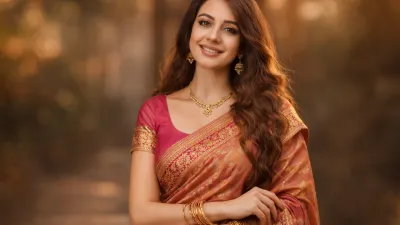 Elegant Indian Woman in Saree – Cinematic Fashion Photography