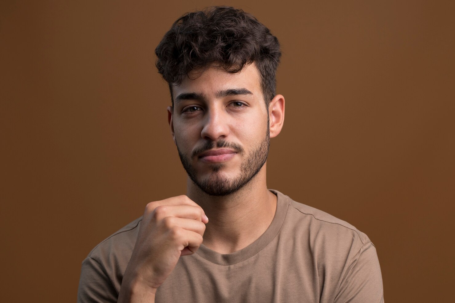 Dramatic Stylized Portrait Prompt – Yellow Background Brushstroke Art Style - Before