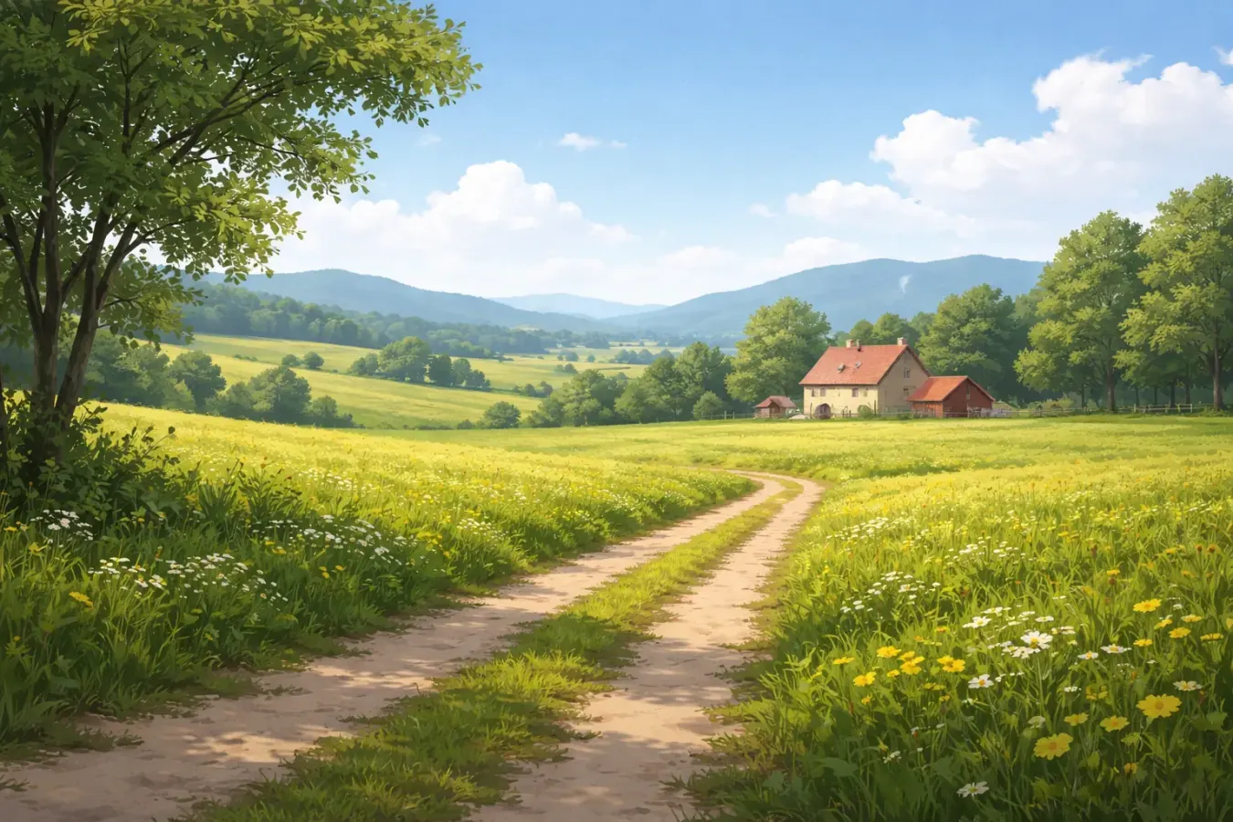 Studio Ghibli Style Landscape , studio, ghibli, style, landscape, ai prompt