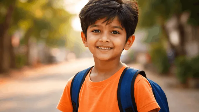 Peaceful Mahadev Devotional Portrait with Young Indian Boy | 8K Art , Mahadev devotional portrait, Lord Shiva artwork, Indian boy Namaste, Shiva Himalayan background, spiritual portrait 8K, saffron kurta devotion, peaceful Mahadev mural, Hindu devotional art, divine Shiva image