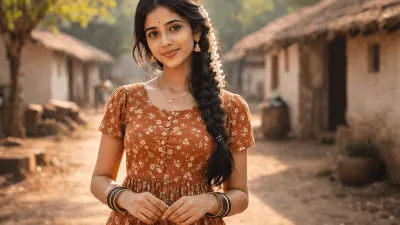 Elegant South Asian Woman Portrait: Sophisticated AI Images