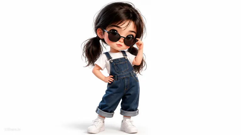 Cute Chibi Girl Prompt for Stylish 3D Denim Characters