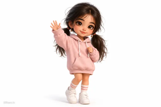 Cute Chibi Girl Prompt for Stylish 3D Denim Characters