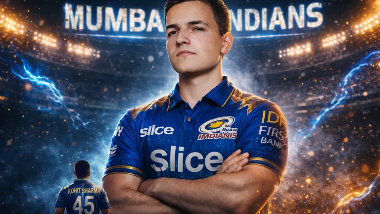 Mumbai Indians jersey AI prompt blue gold IPL 2026 ultra realistic