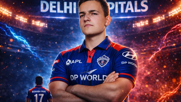 Delhi Capitals jersey AI prompt blue red IPL 2026 ultra realistic