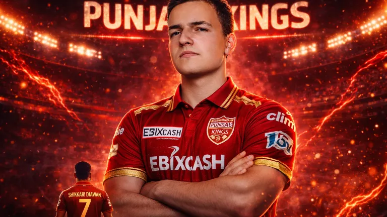 Punjab Kings jersey AI prompt red silver IPL 2026 ultra realistic