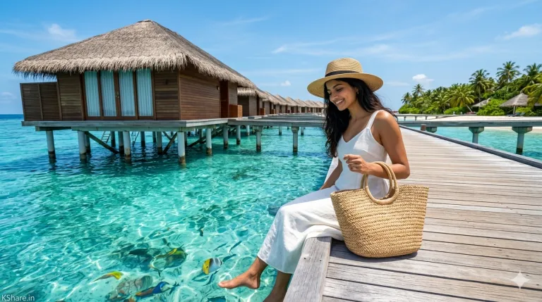 Tropical Resort Woman Sitting by Turquoise Water AI Prompt for Stunning Travel Photos Tropical Resort Woman Sitting by Turquoise Water AI Prompt for Stunning Travel Photos